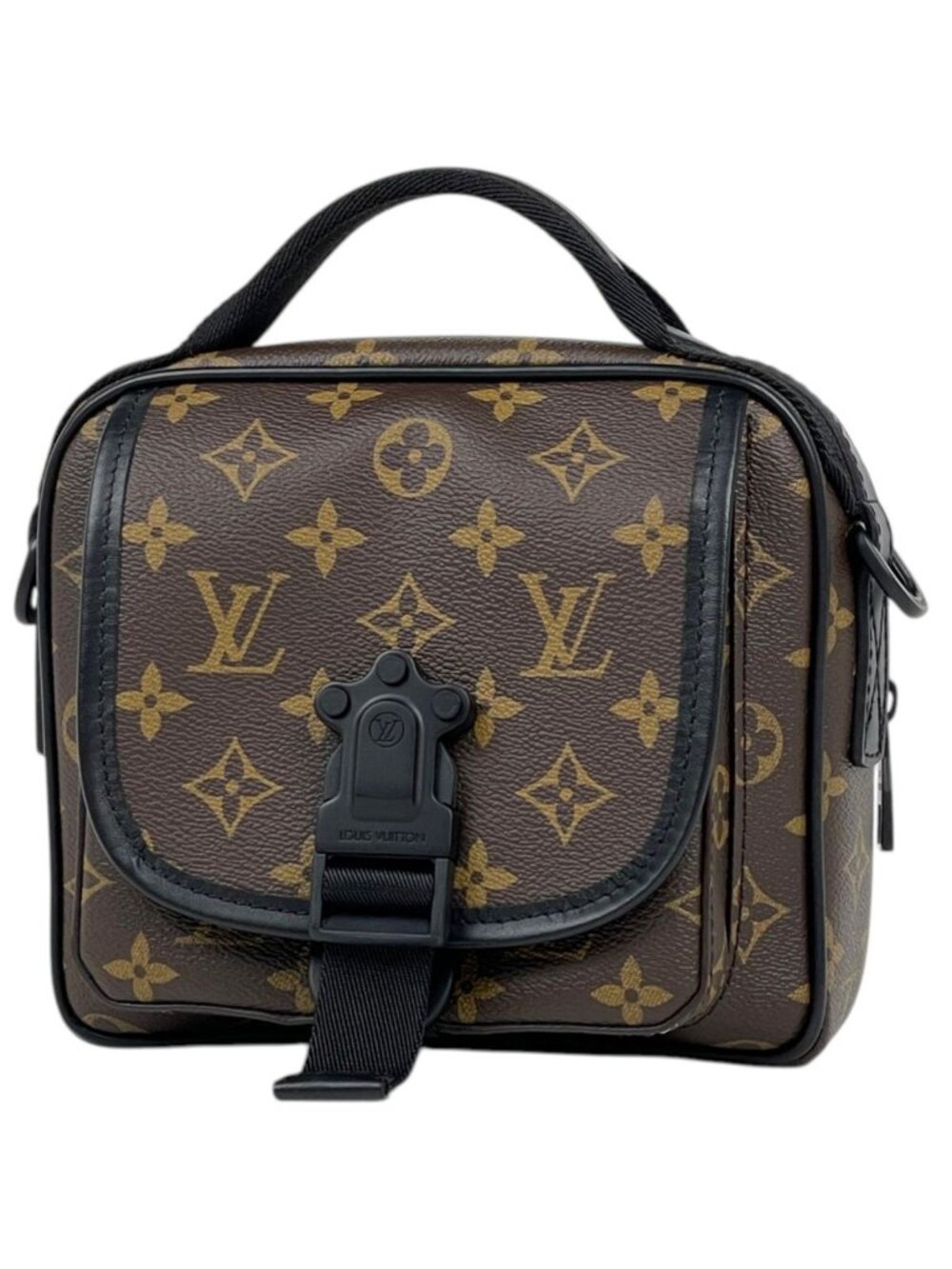 Louis Vuitton Quest Messenger Shoulder Bag Monogram Macassar Brown Noir